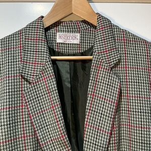 Vintage Sophisticates by Pendleton 14P Blazer Jacket Houndstooth Made In USA